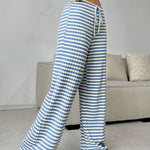 Tied Striped Wide Leg Pants - All Mine Now Clothing