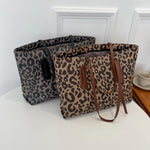 PU Leather Leopard Tote Bag - All Mine Now Clothing