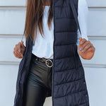 Plus Size Zip Up Hooded Vest Coat - All Mine Now Clothing