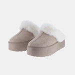 Weeboo Thick Bottom Fur Trim Snow Slippers - All Mine Now Clothing