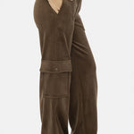 Mono B Elastic Waist Corduroy Cargo Pants - All Mine Now Clothing