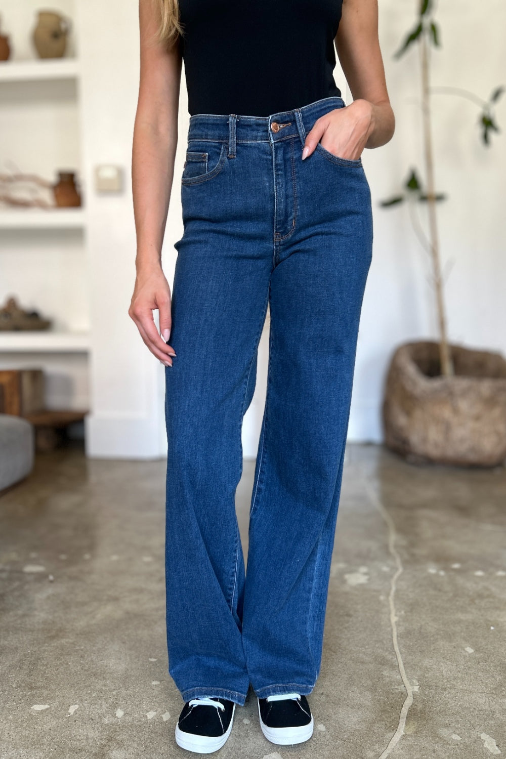 Judy Blue Full Size High Rise Straight Jeans - All Mine Now Clothing