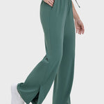 Millennia Slit Wide Leg Active Pants - All Mine Now Clothing