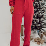 JOLLY Round Neck Long Sleeve Top and Pants Lounge Set - All Mine Now Clothing