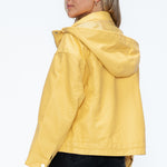 How Dare U Drawstring Hem PU Leather Zip Up Jacket - All Mine Now Clothing