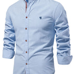 Men's Embroidered Button Down Shirt - Plus Size