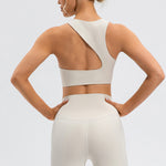 Round Neck Cutout Cropped Active Tank - All Mine Now Clothing