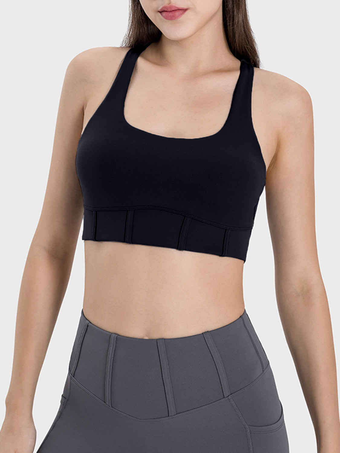 Millennia Square Neck Wide Strap Active Tank - All Mine Now Clothing