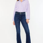 Kancan High Rise Double Waistband Flare Jeans - All Mine Now Clothing