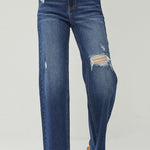 RISEN Full Size High Rise Distressed Wide Leg Jeans - All Mine Now Clothing