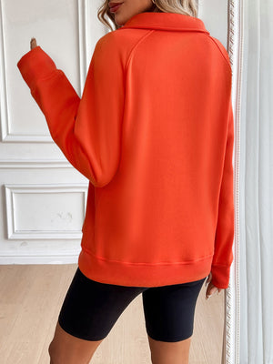 Ivy Lane Half Zip Raglan Sleeve Sweatshirt - All Mine Now Clothing