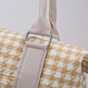 Houndstooth Canvas Travel Bag - All Mine Now Clothing