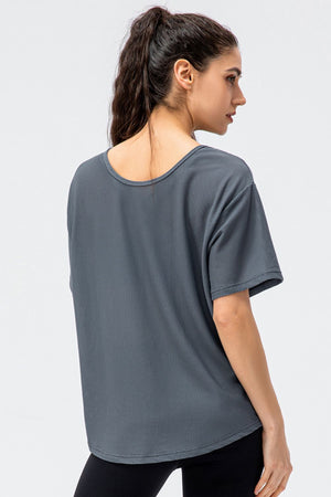 Round Neck Short Sleeve Active Tee - All Mine Now Clothing