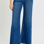 RISEN Tummy Control High Rise Wide Leg Jeans Trendsi