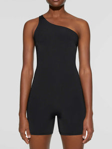 Single Shoulder Active Romper - All Mine Now Clothing