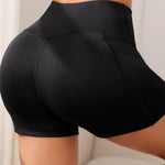 Wide Waistband Active Shorts with Pocket - All Mine Now Clothing