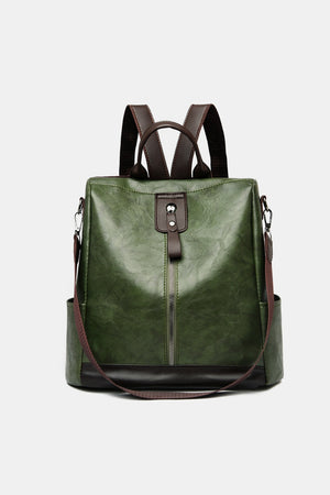 PU Leather Large Backpack Bag - All Mine Now Clothing