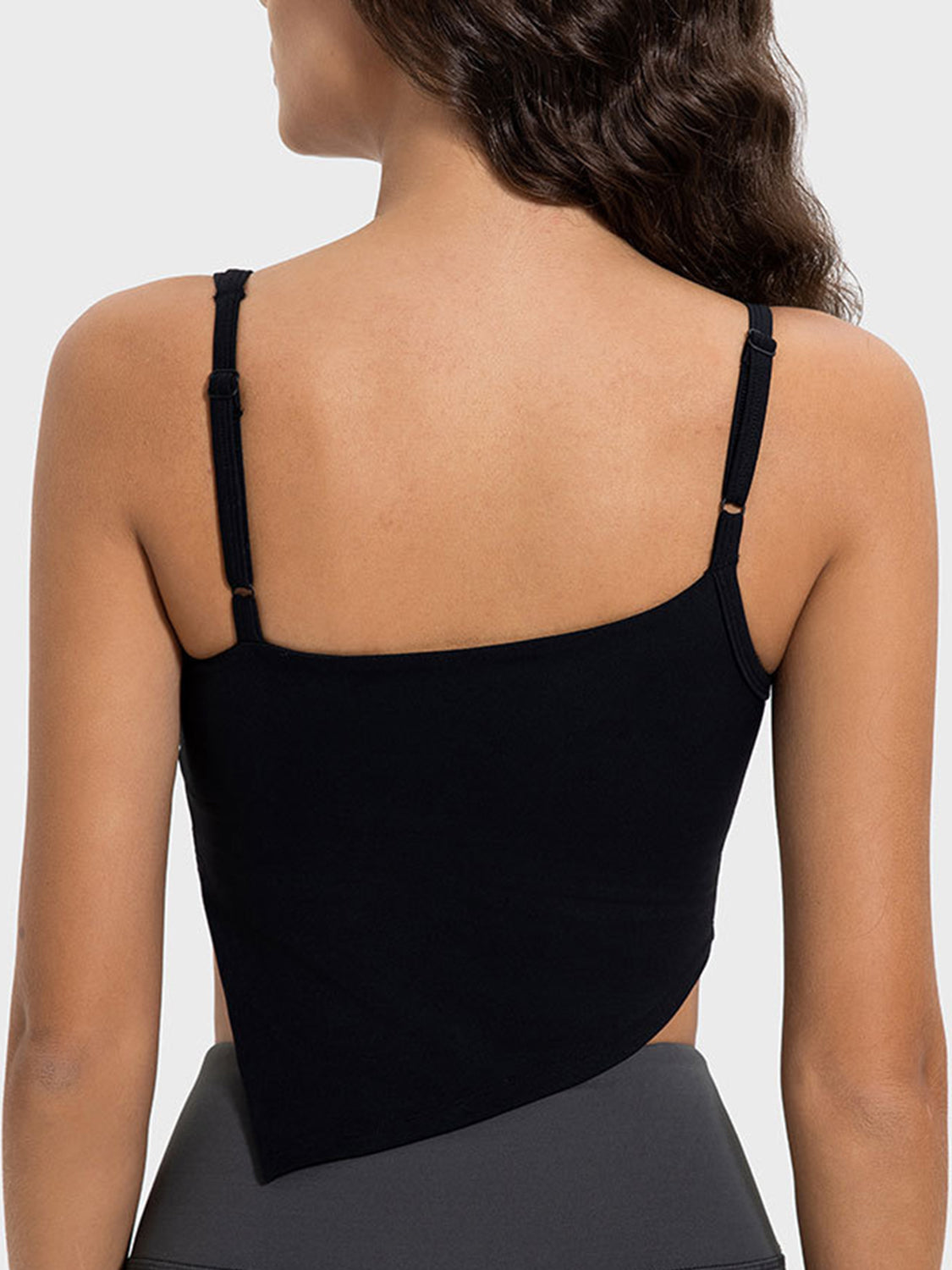 Millennia Slit Asymmetrical Neck Active Cami - All Mine Now Clothing