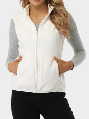 Zip Up Turtleneck Vest with Pockets - All Mine Now Clothing