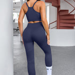 Tank Cropped Active Top and Pants Set - All Mine Now Clothing