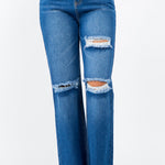 American Bazi High Waist Distressed Wide Leg Jeans - All Mine Now Clothing