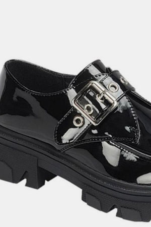 Forever Link Buckled Platform Lug Sole Loafers - All Mine Now Clothing