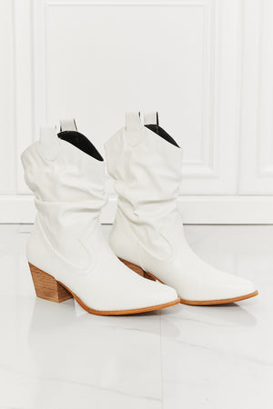 MMShoes Better in Texas Scrunch Cowboy Boots in White - All Mine Now Clothing