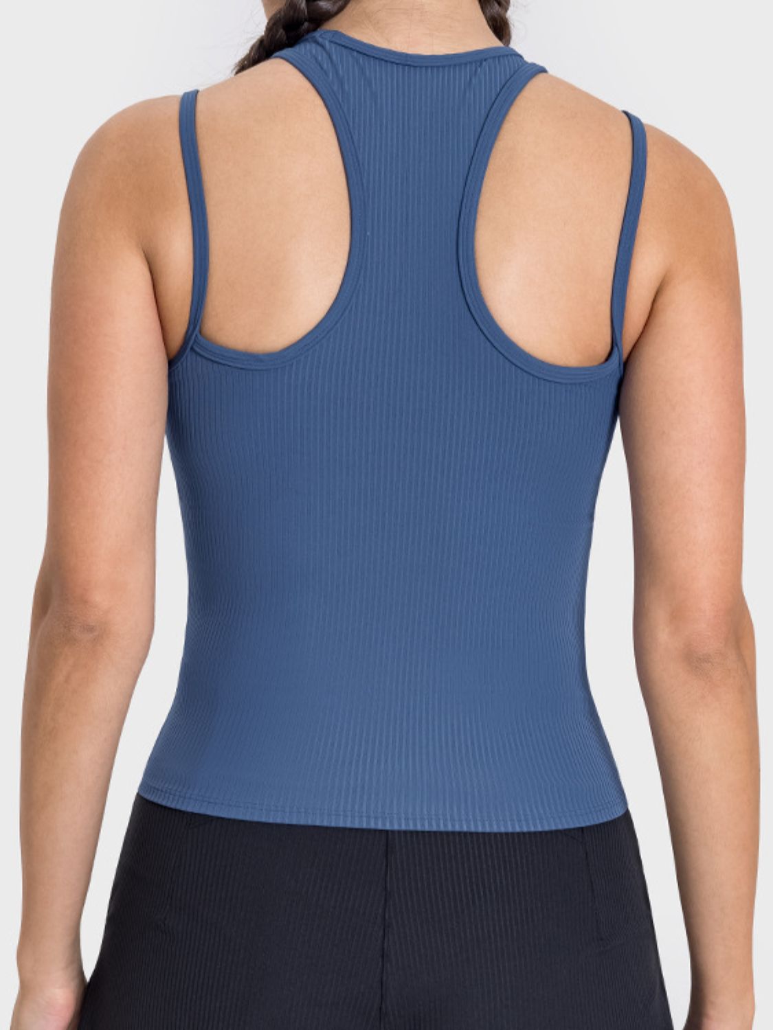 Millennia Cutout Round Neck Racerback Active Tank - All Mine Now Clothing