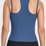 Millennia Cutout Round Neck Racerback Active Tank - All Mine Now Clothing