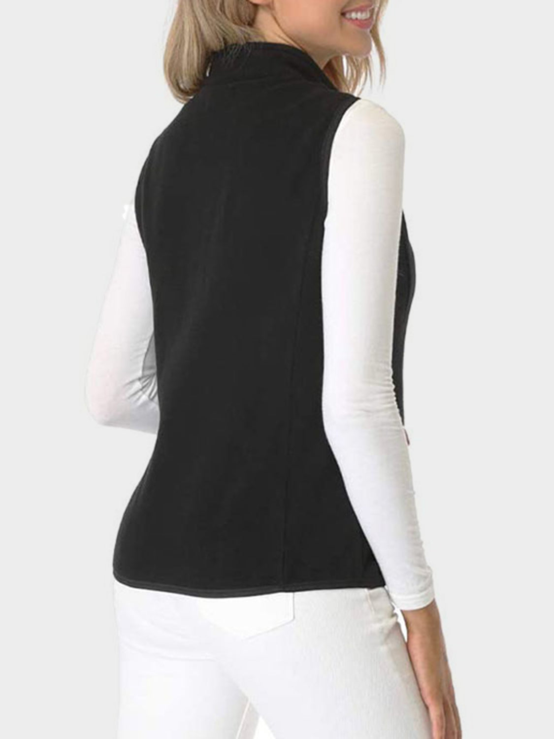 Zip Up Turtleneck Vest with Pockets - All Mine Now Clothing