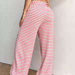 Tied Striped Wide Leg Pants - All Mine Now Clothing