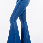 American Bazi High Waist Pull On Flare Jeans - All Mine Now Clothing