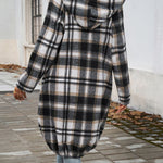 Devine Plaid Zip Up Hooded Coat - All Mine Now Clothing