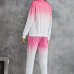 Gradient Round Neck Sweatshirt and Joggers Set - All Mine Now Clothing