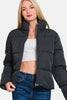 Zenana Zip Up Turtleneck Puffer Jacket with Pockets - All Mine Now Clothing