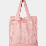 Fame Pointelle Knit Crochet Tote Bag - All Mine Now Clothing