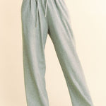 Davi & Dani Rhinestone Elastic Waist Wide Leg Pants - All Mine Now Clothing