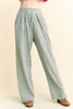 Davi & Dani Rhinestone Elastic Waist Wide Leg Pants - All Mine Now Clothing