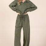 BOMBOM Tied Checkered Wide Leg Pants - All Mine Now Clothing