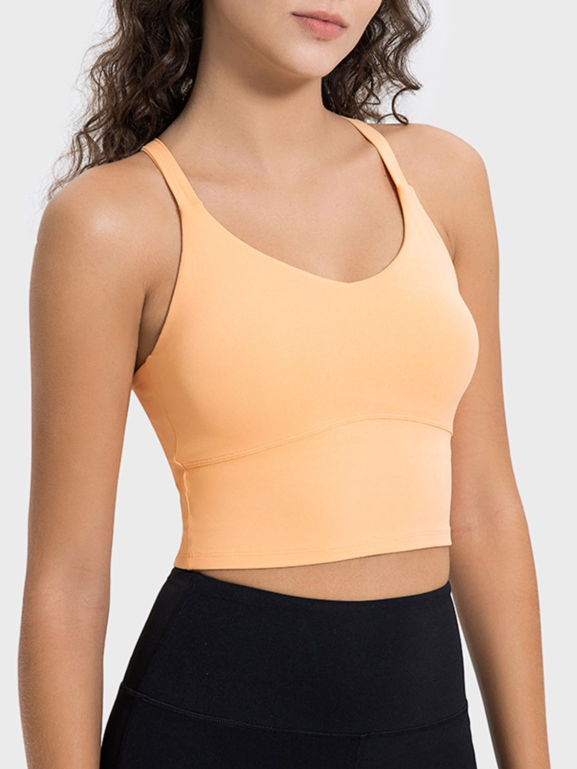 Millennia Crisscross Round Neck Active Tank - All Mine Now Clothing