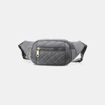 Zenana Quilted Multi Pocket Waist Belt Bag - All Mine Now Clothing