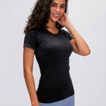 Millennia Round Neck Short Sleeve Active T-Shirt - All Mine Now Clothing