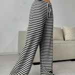 Tied Striped Wide Leg Pants - All Mine Now Clothing