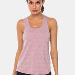 Full Size Scoop Neck Wide Strap Active Tank - All Mine Now Clothing