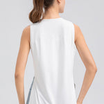 Slit Round Neck Tank - All Mine Now Clothing