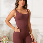 Scoop Neck Wide Strap Active Romper - All Mine Now Clothing