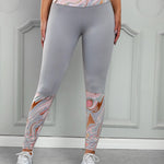 Printed Wide Waistband Active Leggings - All Mine Now Clothing