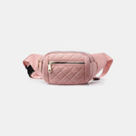 Zenana Quilted Multi Pocket Waist Belt Bag - All Mine Now Clothing