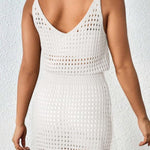 Openwork V-Neck Sleeveless Cover Up Dress - All Mine Now Clothing