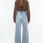 Kancan High Rise Slim Wide Leg Jeans Trendsi